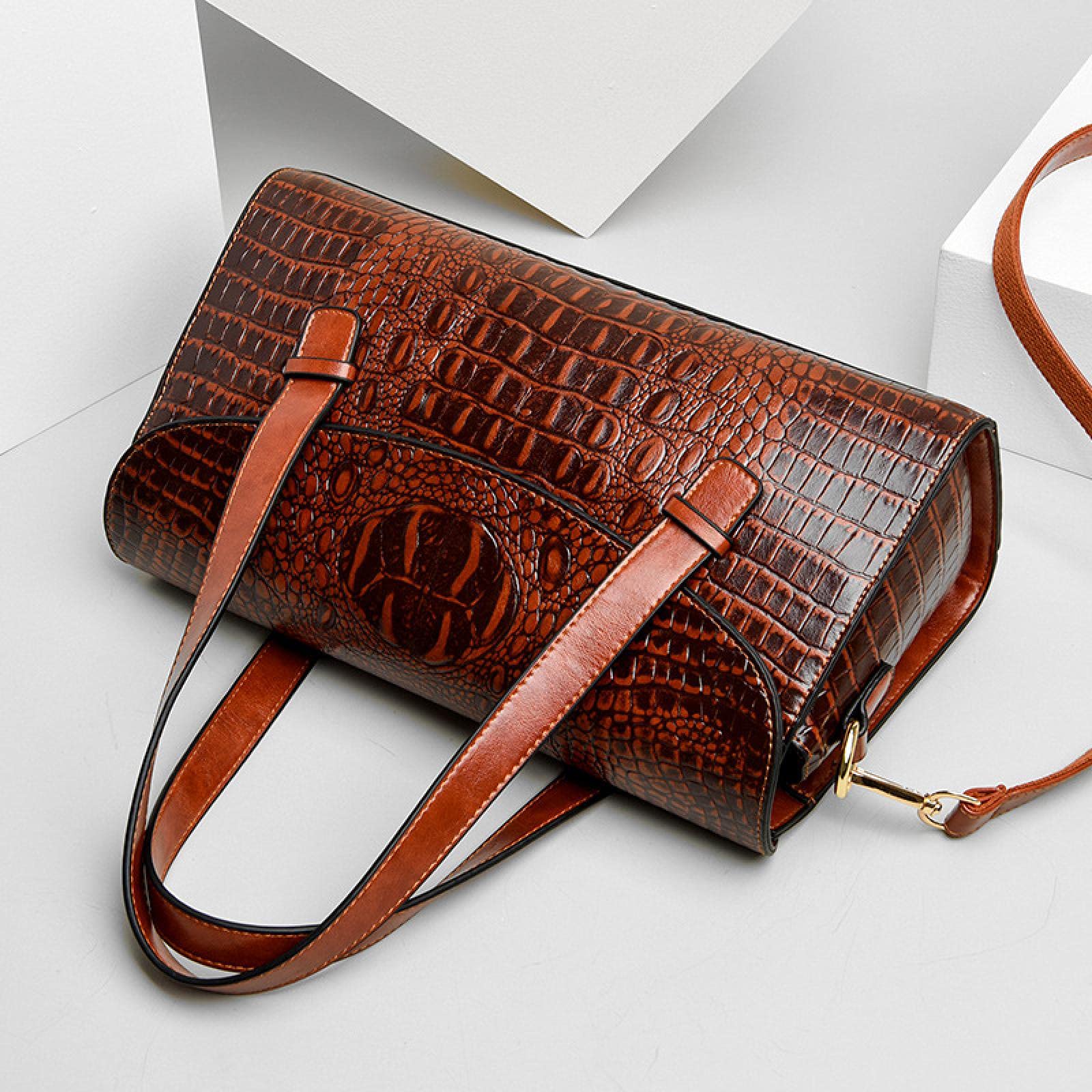 2-laags draagtas met grote capaciteit Luxe handtassen Damestassen Designer Krokodilpatroon Dames Boston Schoudertas Hoge kwaliteit kopen vanaf een prijs van 37