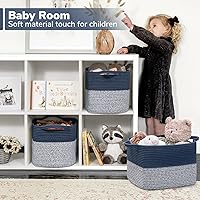 Vista 3 de Goodpick Contenedores de almacenamiento en forma de cubo – Cestas de estante para toallas, libros y ropa, contenedores de almacenamiento de armario