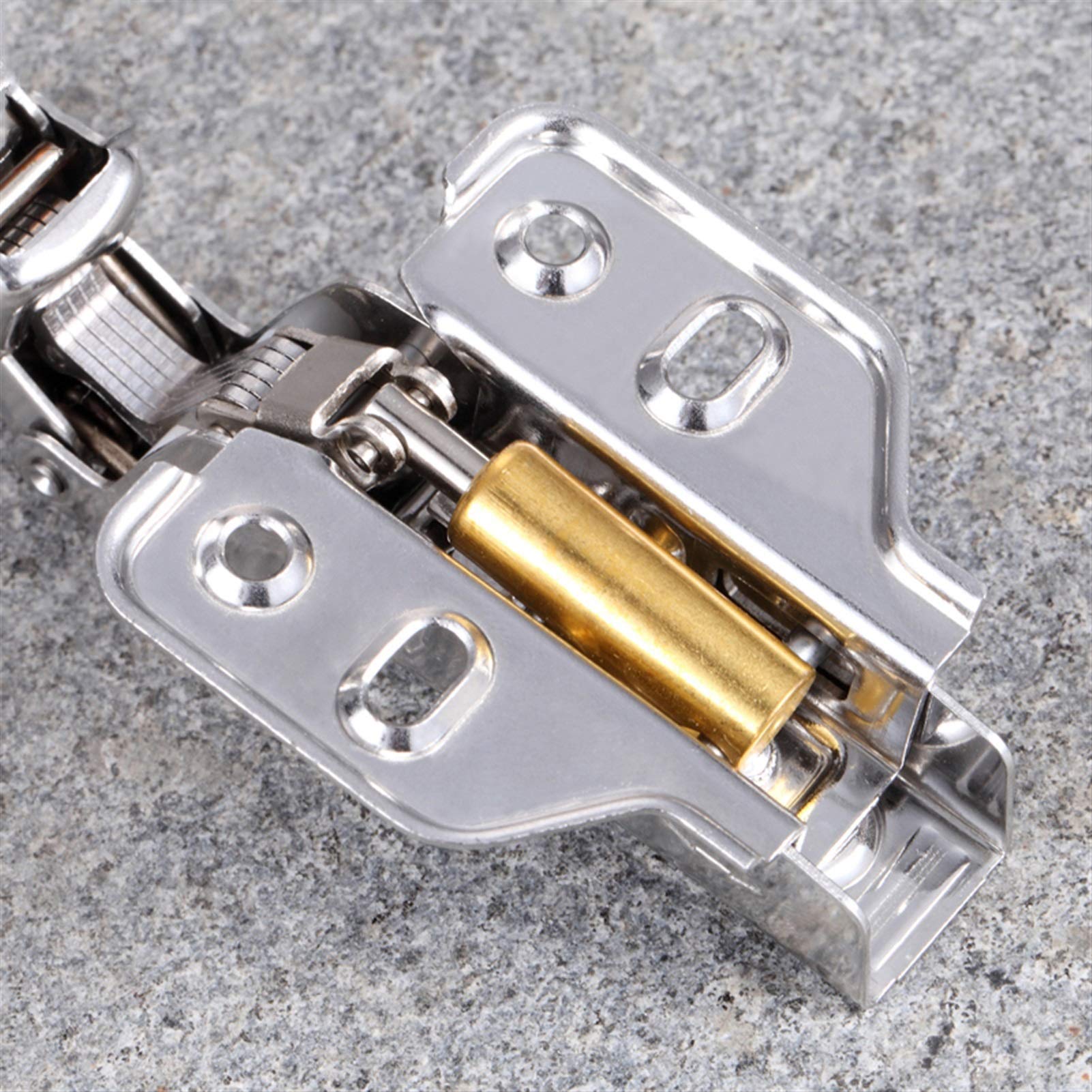 Soft-Close-Schrankscharniere, 4-teiliges hydraulisches Schrankscharnier, 304 Edelstahl, Möbeltürscharnier, Kupferkern, Kleiderschrankpuffer, sanftes Schließen(Embed)