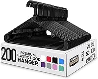 Vista 10 de Utopia Home Perchas de plástico, paquete de 50 unidades, perchas con ganchos, duraderas y ahorran espacio (rosa)