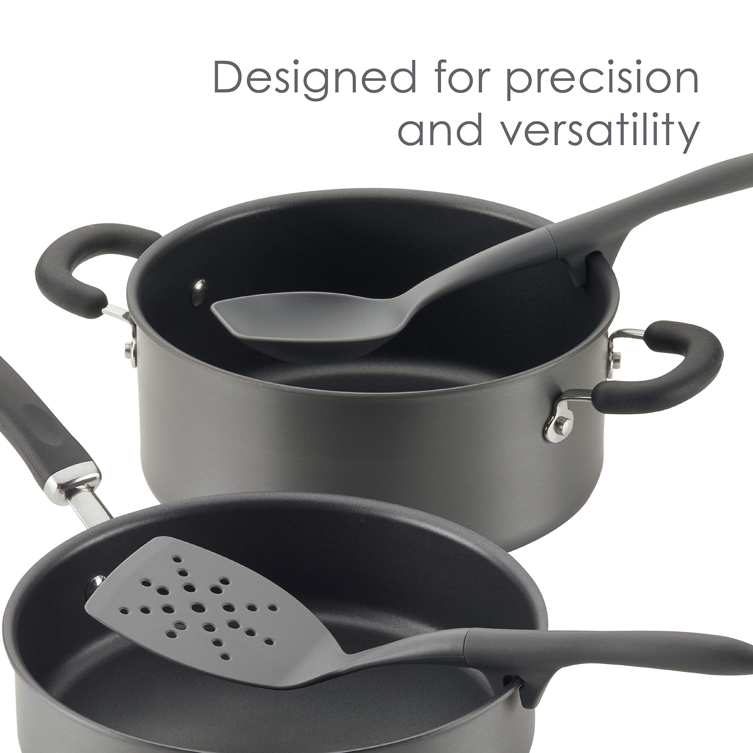 Rachael Ray Pfannenwender aus Nylon mit Schlitzen 2 Piece grau