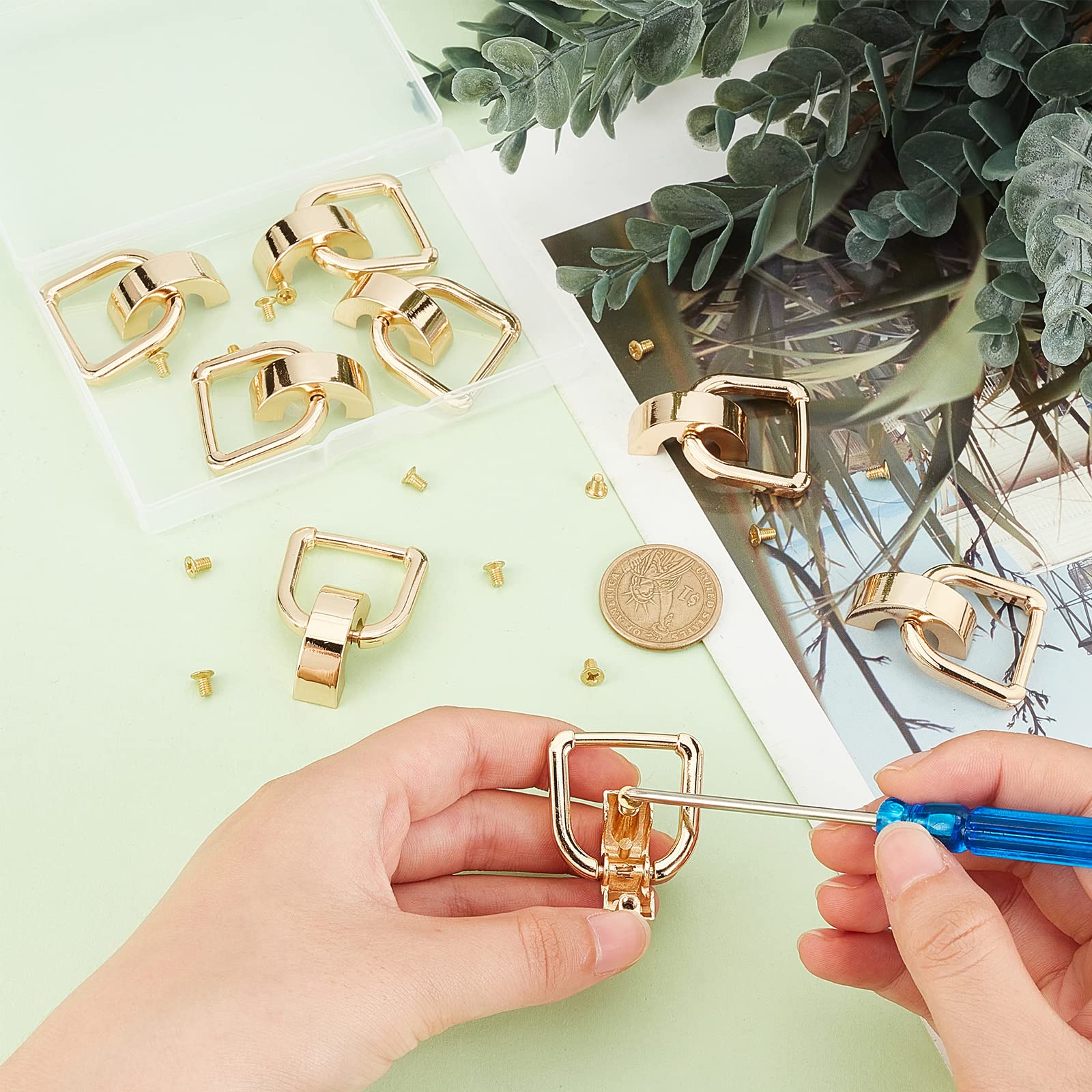 Giwnhvx 16 Pezzi Fibbia A Clip Laterale In Metallo Per Borsa - Foto 12