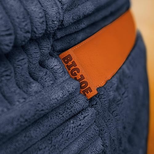 Miniatura 36 de Big Joe Fuf - Puf extragrande (XXL) relleno de espuma con funda extraíble, color niebla Lenox, poliéster tejido duradero, 6 pies, gigante Negro