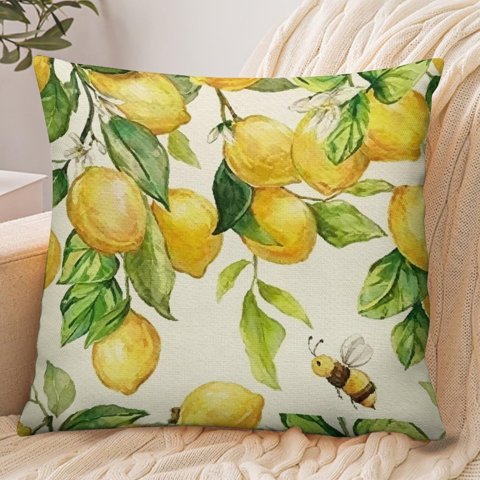 Fekiloot Style Lemon Pillowcase Pillow Sham Pillow Case