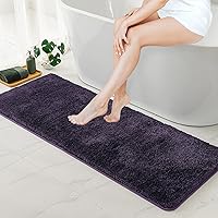 Vista 86 de MIULEE Alfombras de baño naranjas en forma de U, de microfibra suave y absorbente, antideslizantes, de secado rápido, esponjosas, para base