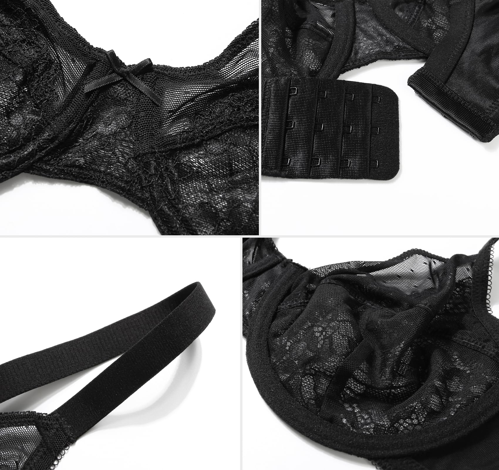 DotVol Donna Reggiseno Pizzo prospettico Leggero, Confortevole Ogni Giorno