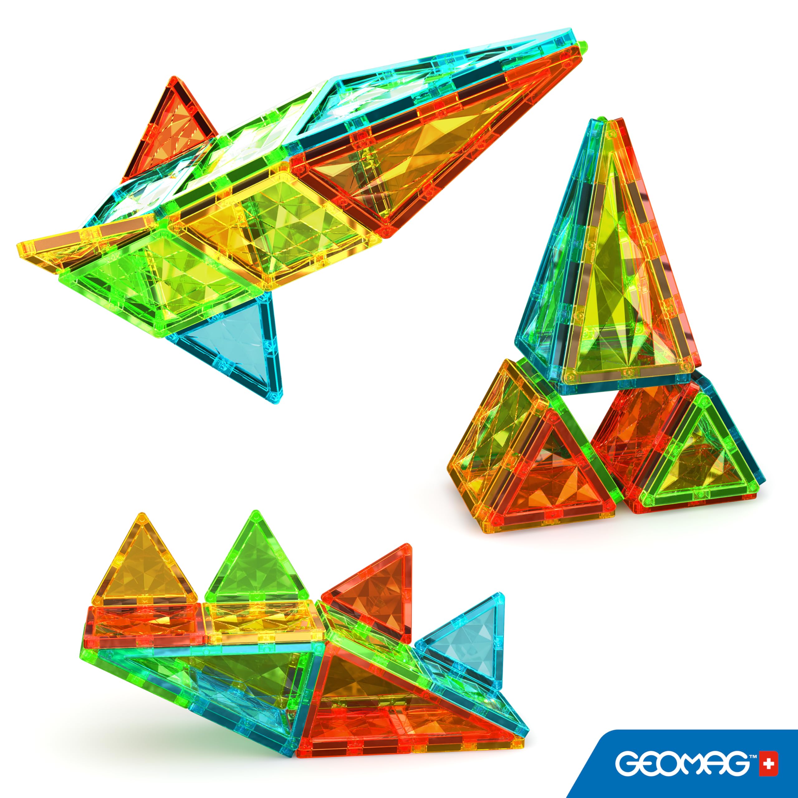 Geomag Magnetic Tiles Gems 16, Rainbow, 16 piezas - Image 4