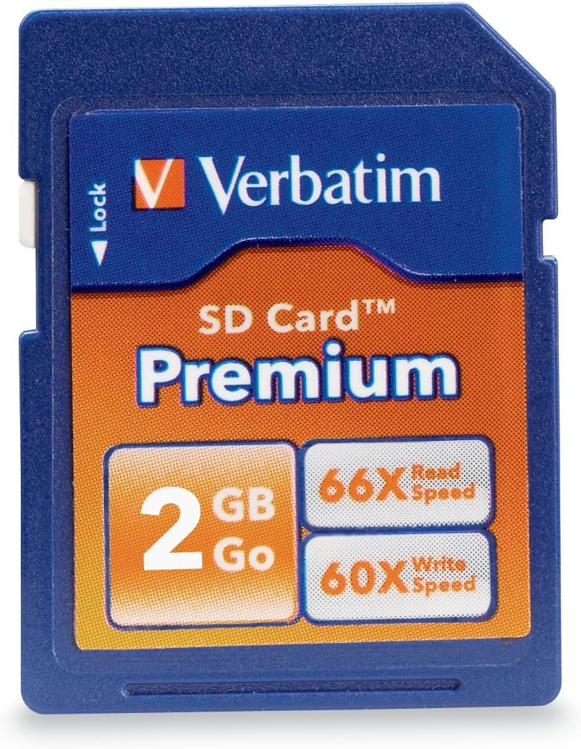 Amazon.com: Verbatim Premium SD 2GB Memory Card (95496) : Electronics