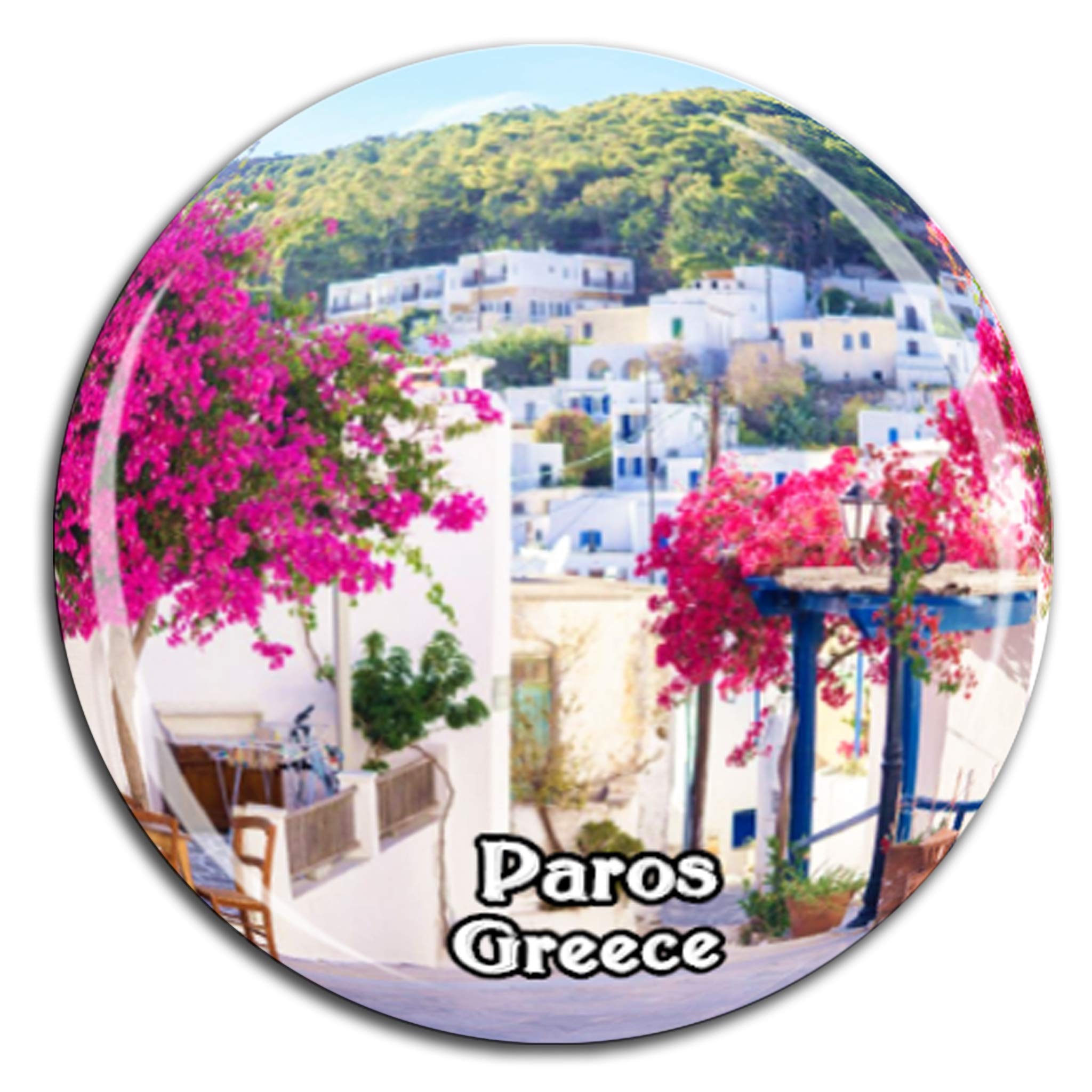 Paros Eiland Griekenland Retro Noodcirkel Magneet