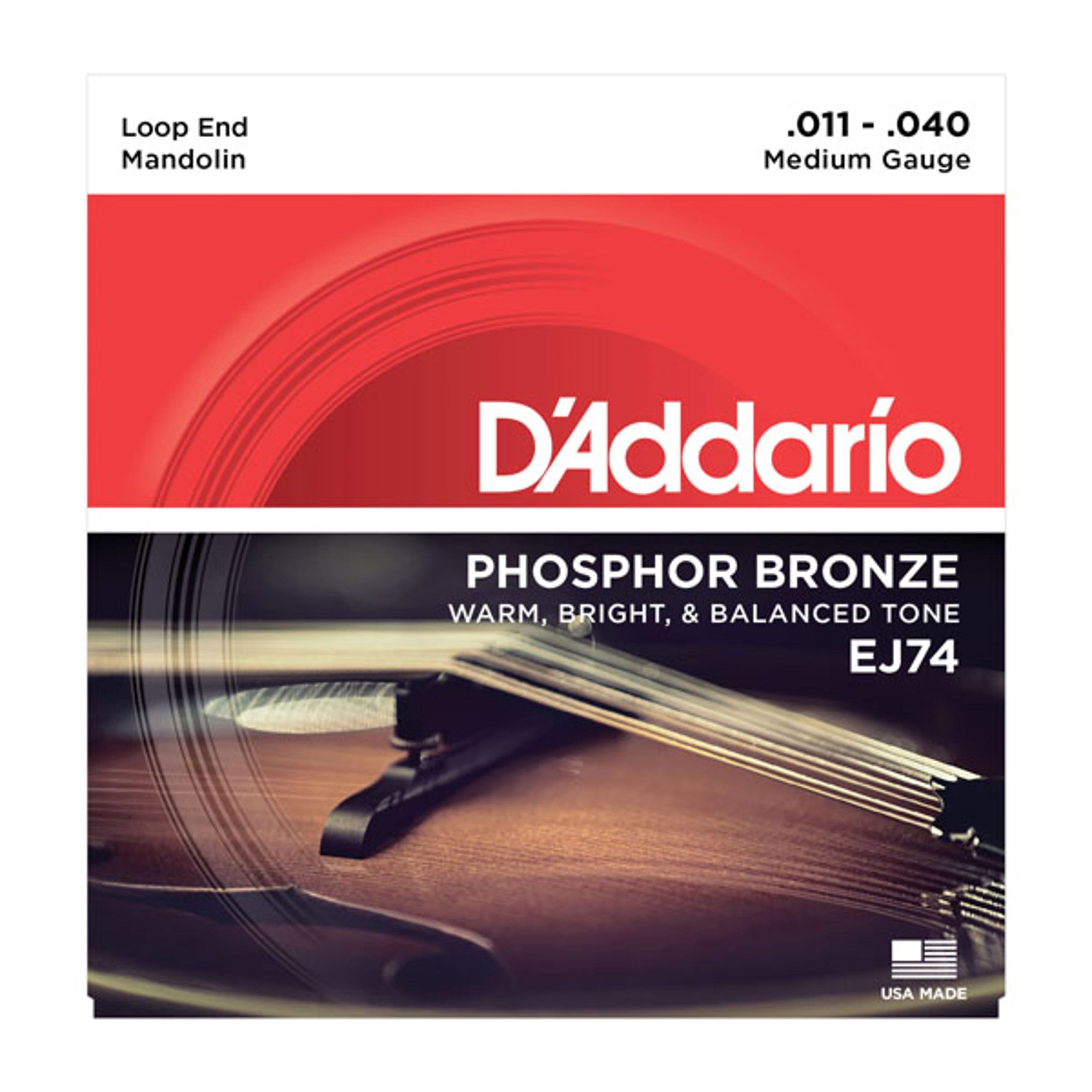 EJ74 11-40 Cuerdas mandolina F�sforo Bronce Loop End