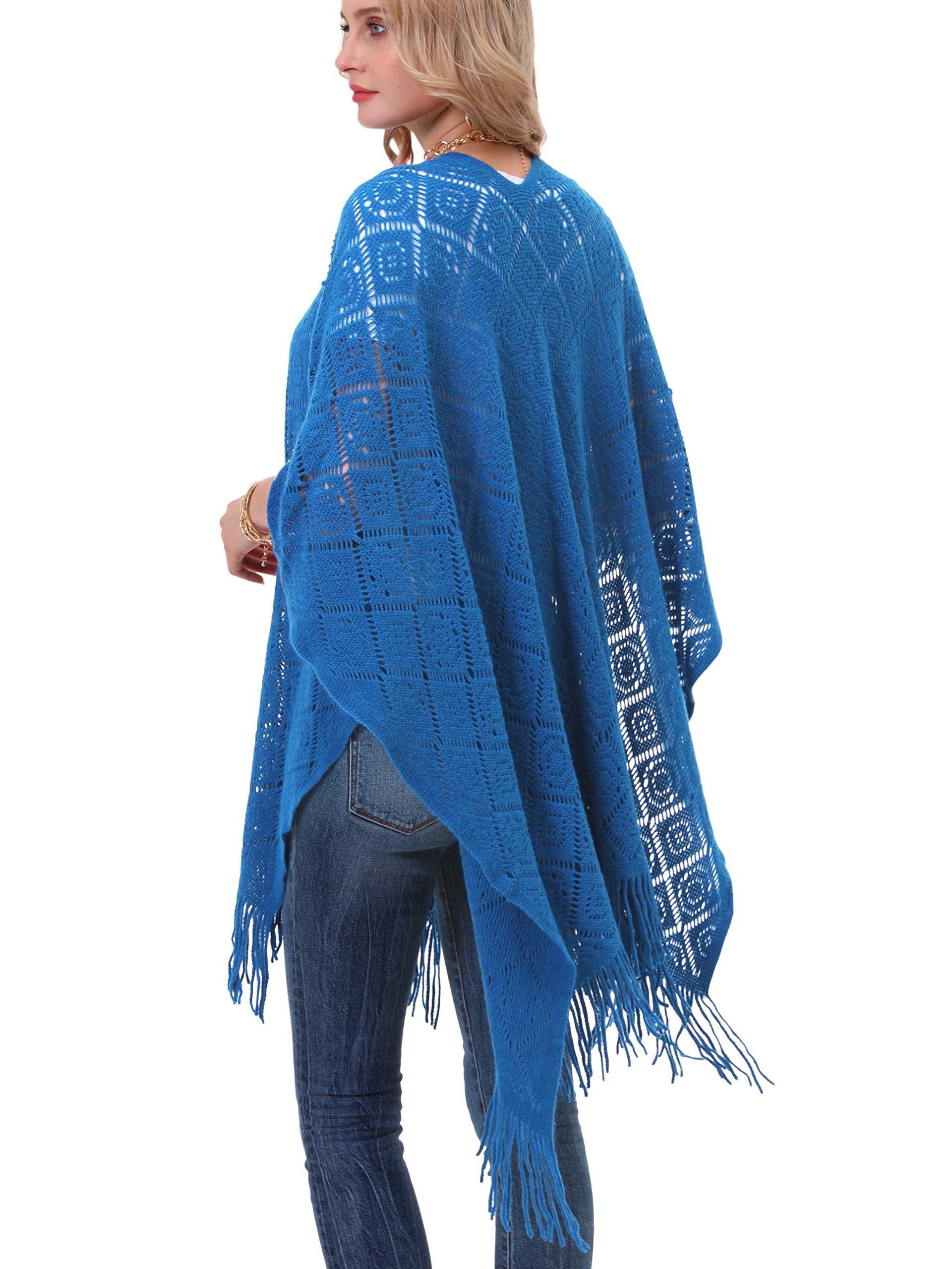soul young Chale Femmes Tricot Gilet Poncho, Cape Grande Soiree Taille Cardigan Kimono Wrap Pashmina