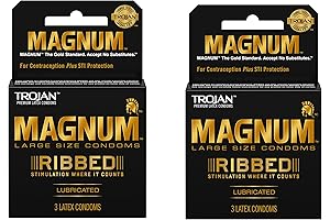 Trojan Magnum Ribbed Lubricated Condoms