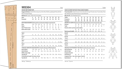 Miniatura 2 de McCall's Misses' Knit Corset Tops - Kit de patrón de costura, código de diseño M8364, tallas 16-18-20-22-24