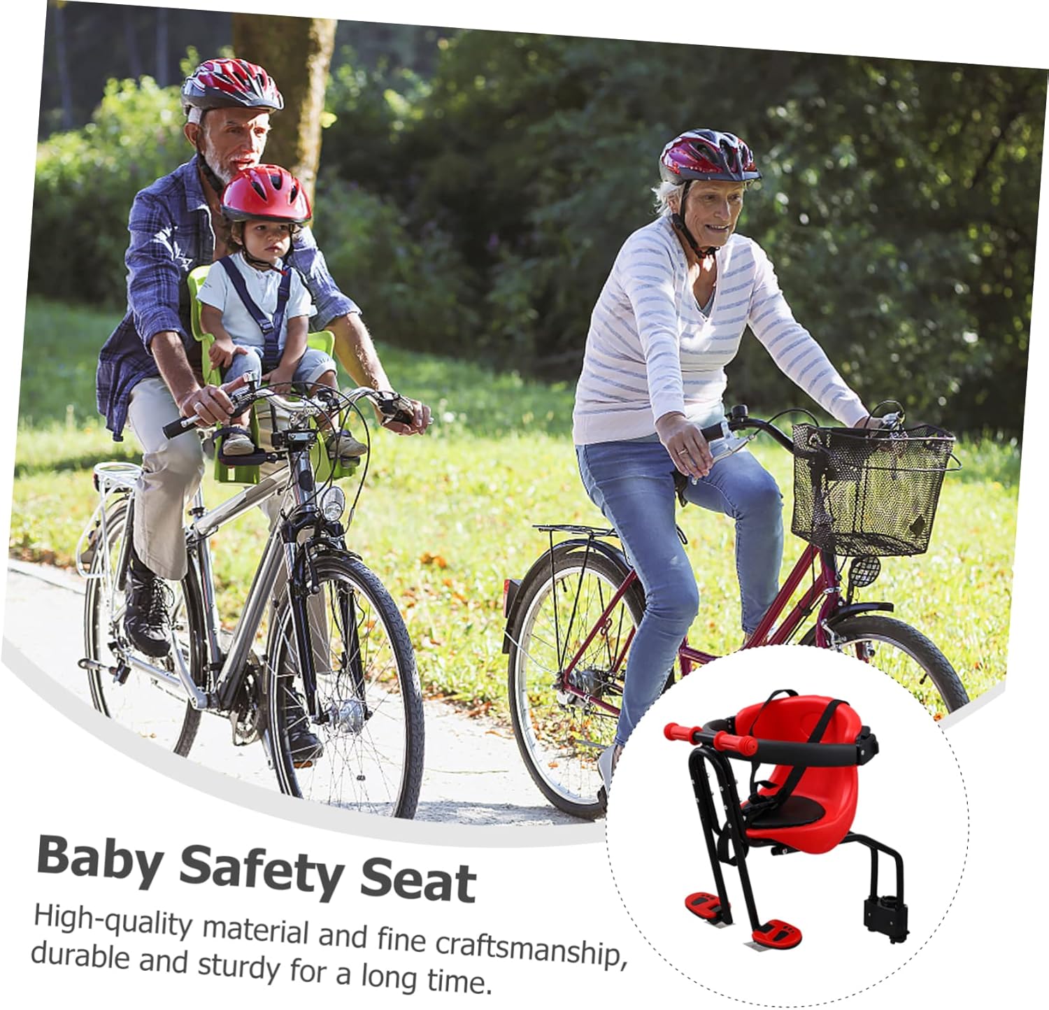 1pc Front Mounted Bike Carrier Quick Installation Comfortable Seating and Safety Belt for Cycling Toddlers