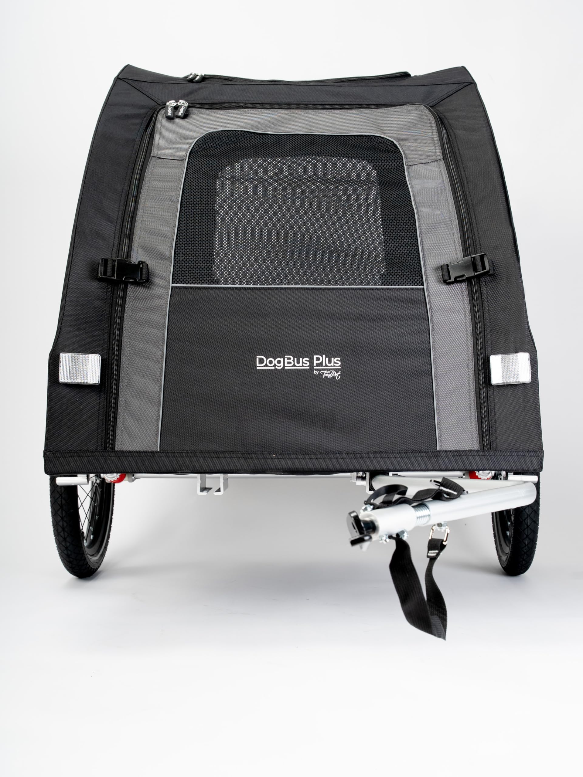 TrendPet DogBus Plus L - Gefederter Aluminium Fahrradanhänger für Hunde, Hundanhänger für große Hunde