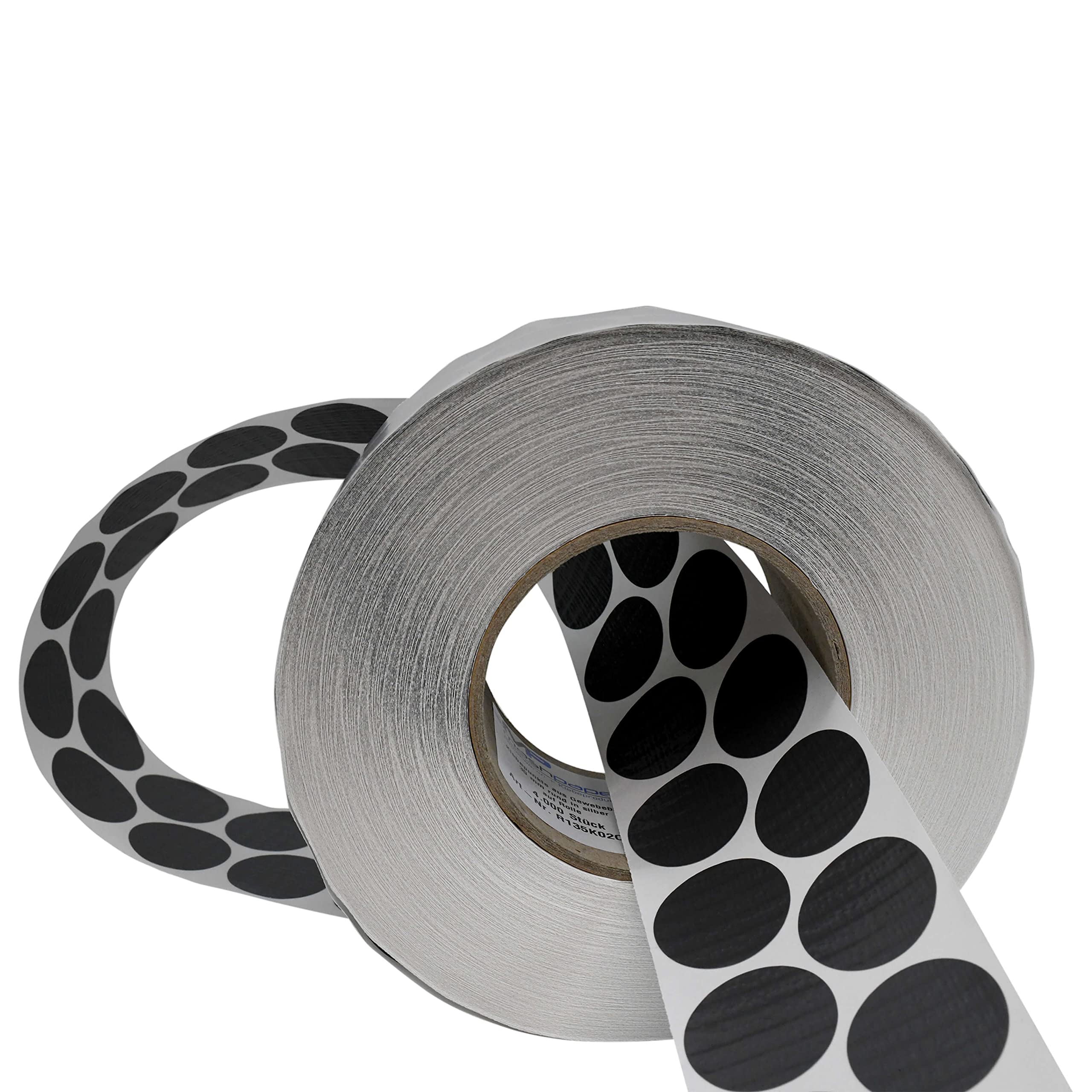 MASHPAPER Punti Adesivi In ​​Nastro In Tessuto R135K02C-30, 30 Mm Circa 4000 Pezzi (Grigio Argento - 1 Rotolo)