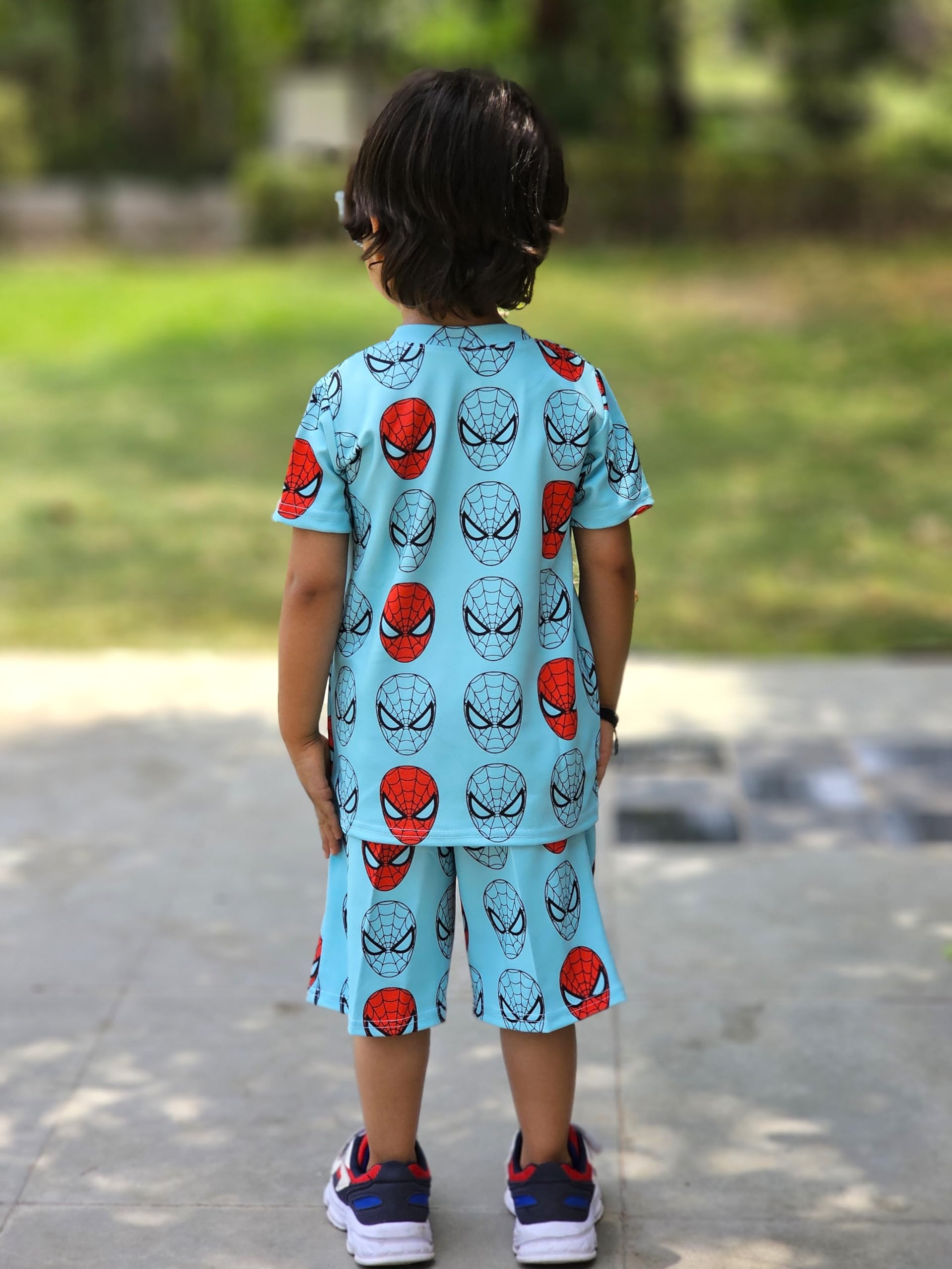 EMBLIKA Casual Baby Boys Cotton Lycra Blend Clothing Set || Kids Tshirt-short || Kids Summer Set || Available In Unic Colour & Print Type || Baby Boys Trending Co-ord Set. 1