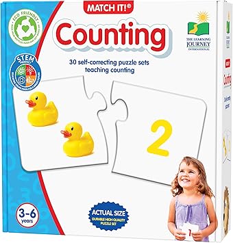 The Learning Journey: Match It! - Counting - 30 Piece Self-Correcting Number & Learn to Count Puzzle - Preschool Learning Toys - Award Winning Toys