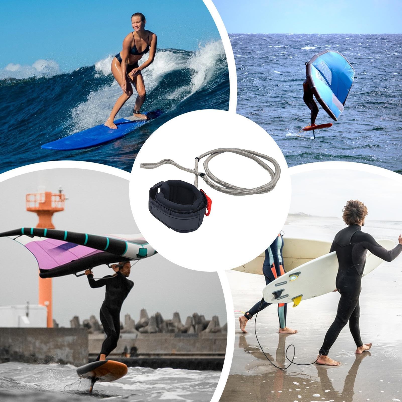 Corda Da Wakeboard E Wakesurf - Leash Per Tavole Da Surf, Leggera E Portatile Per Sport Acquatici - Foto 3