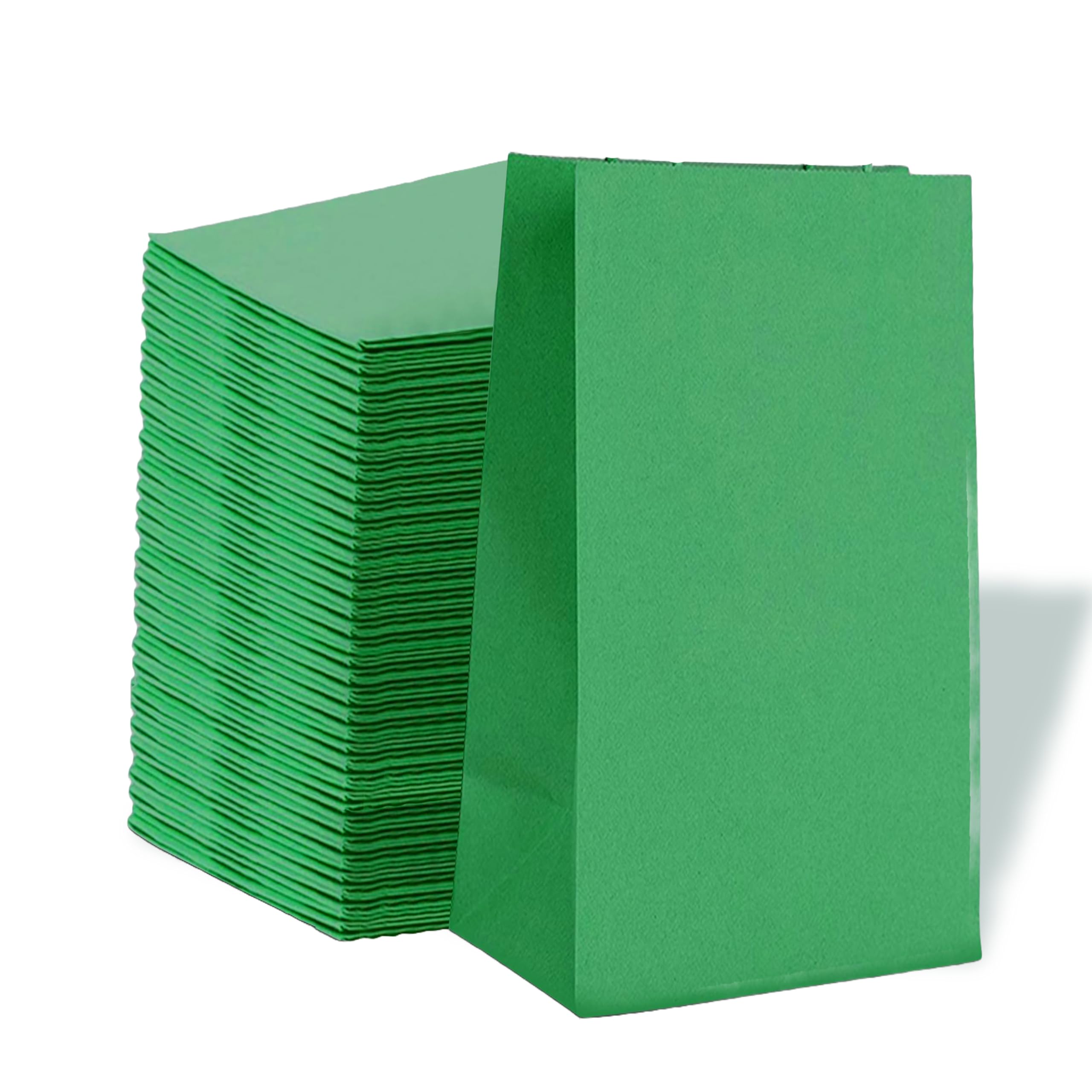 Perfect Stix Green Paper Bags, 4lb Pack of 25 Count.