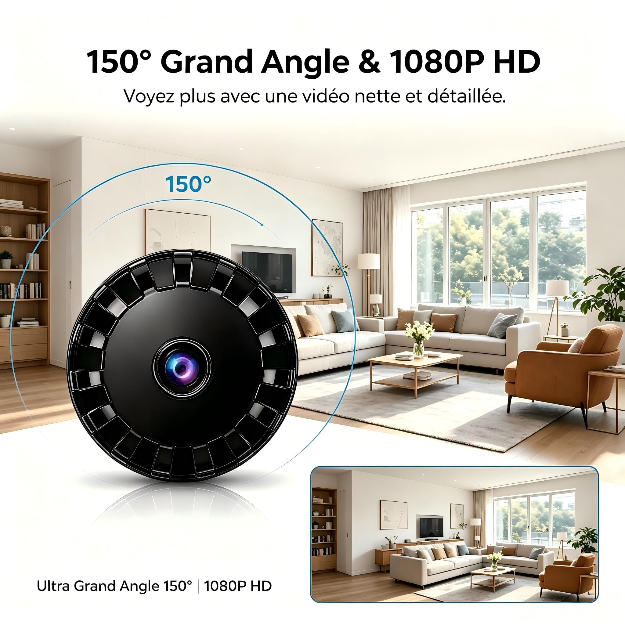 6 PCS Caméra Espion Mini WiFi sans Fil 2026 HD 1080P, Caméra de Sécurité Surveillance Intérieure Extérieure, Vision Nocturne, Application Smartphone pour la Surveillance des Bébés et Animaux X/G2