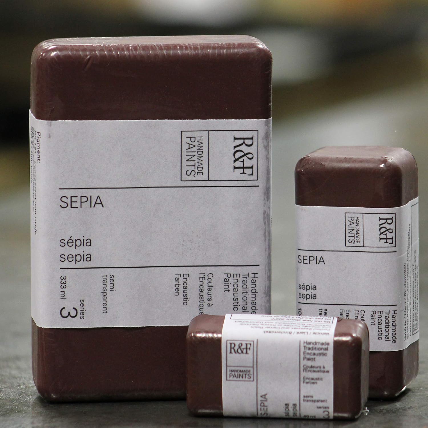 R&F Artist Encaustic Paint, Sepia, 40 ml