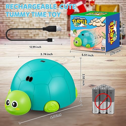 Miniatura 5 de CPSYUB Juguetes para bebés, tortuga gateante, regalos para bebés 1, 2, 3, 4, 5, 6, 7, 8, 9, 10, 11, 12, bebés, niños y niñas, 3-6, 6-12,