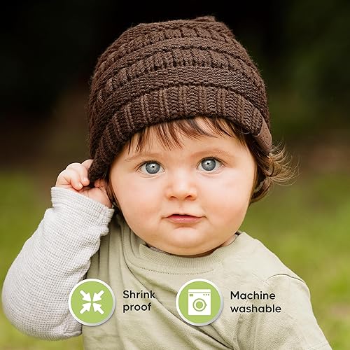 Vista 87 de KeaBabies 3-Pack Baby Beanies for Boys, Girls - Stretchy Knit Baby Hats, Cute Newborn Sweet Pea