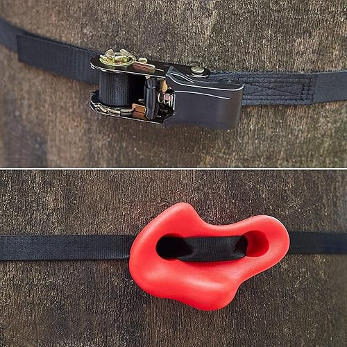 Miniatura 8 de Kit de escalada de árbol ninja, 12 soportes de escalada en roca ABS de gran tamaño para niños trepadores de árboles, 6 correas de trinquete, carrera