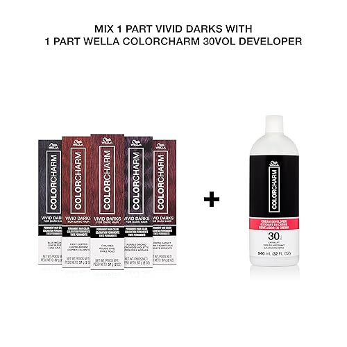 Vista 5 de COLORCHARM VIVID DARKS Permanent Cream Color Vibrant Hair Color for Naturally Dark Bases Lifts 3-4 Levels, No Bleach Needed Nourishing Lipids