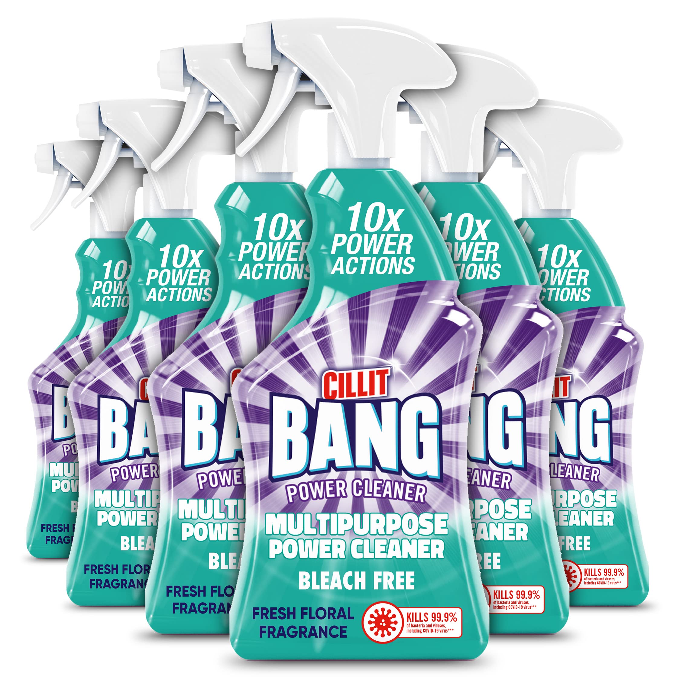 Cillit Bang Multi Purpose Cleaner Spray, Cleaning Spray Ideal for Stains and Rust Around The House, Size: 750ml (Pack of 6)