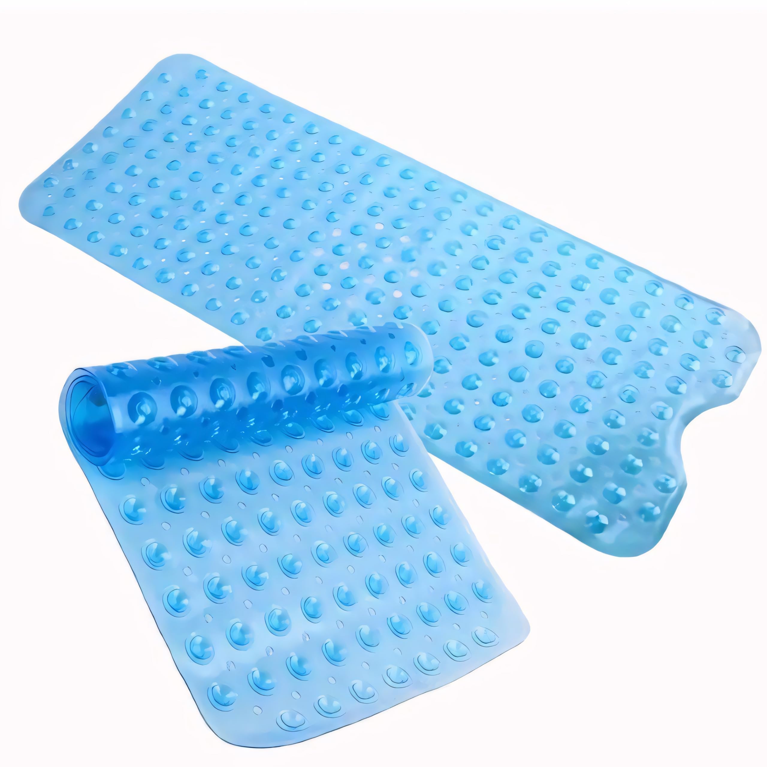 Retoo Antypoślizgowa mata do wanny 100 x 40 cm Extra długa mata antypoślizgowa do wanny, mata pod prysznic z przyssawkami, odporna na pranie, bezpieczna mata łazienkowa dla wrażliwej skóry
