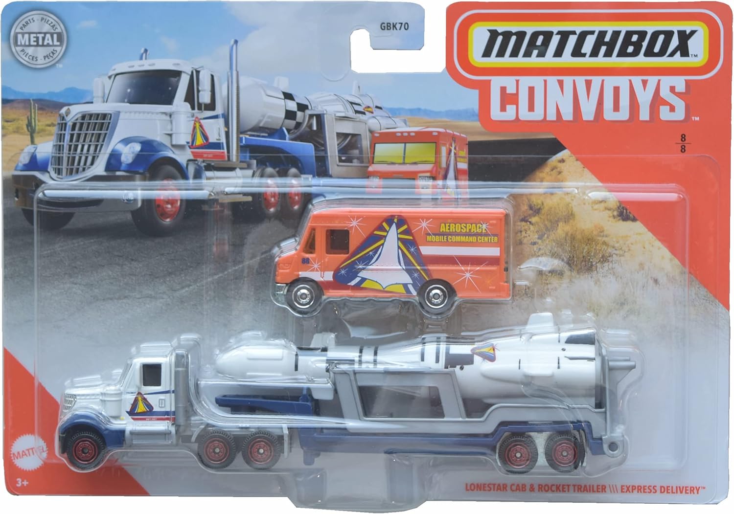 Matchbox Lonestar Cab & Rocket Trailer Express Delivery, Convoys 8/8
