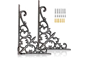 Z Metnal Decorative Scroll Corner Shelves