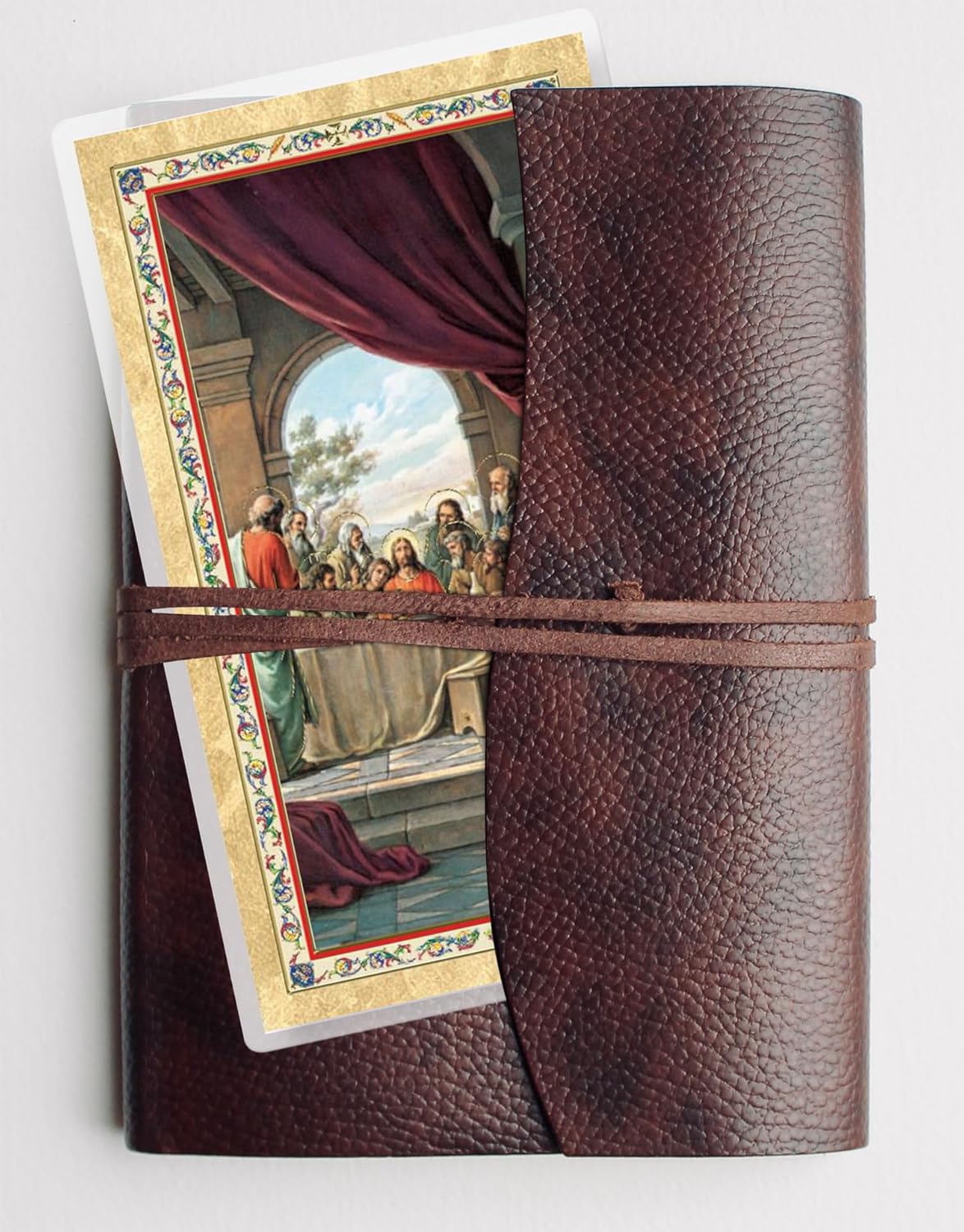 Apostles Creed Prayer Card - with The Lord's Prayer Card - 5 Laminated Apostles Creed Card for Daily Praying - Catholic Gold Stamped The Last Supper Apostle Creed Holy Card Set, 6 Items - Image 3