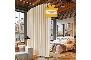 Cortinas para separar habitaciones con riel de techo para mayor privacidad