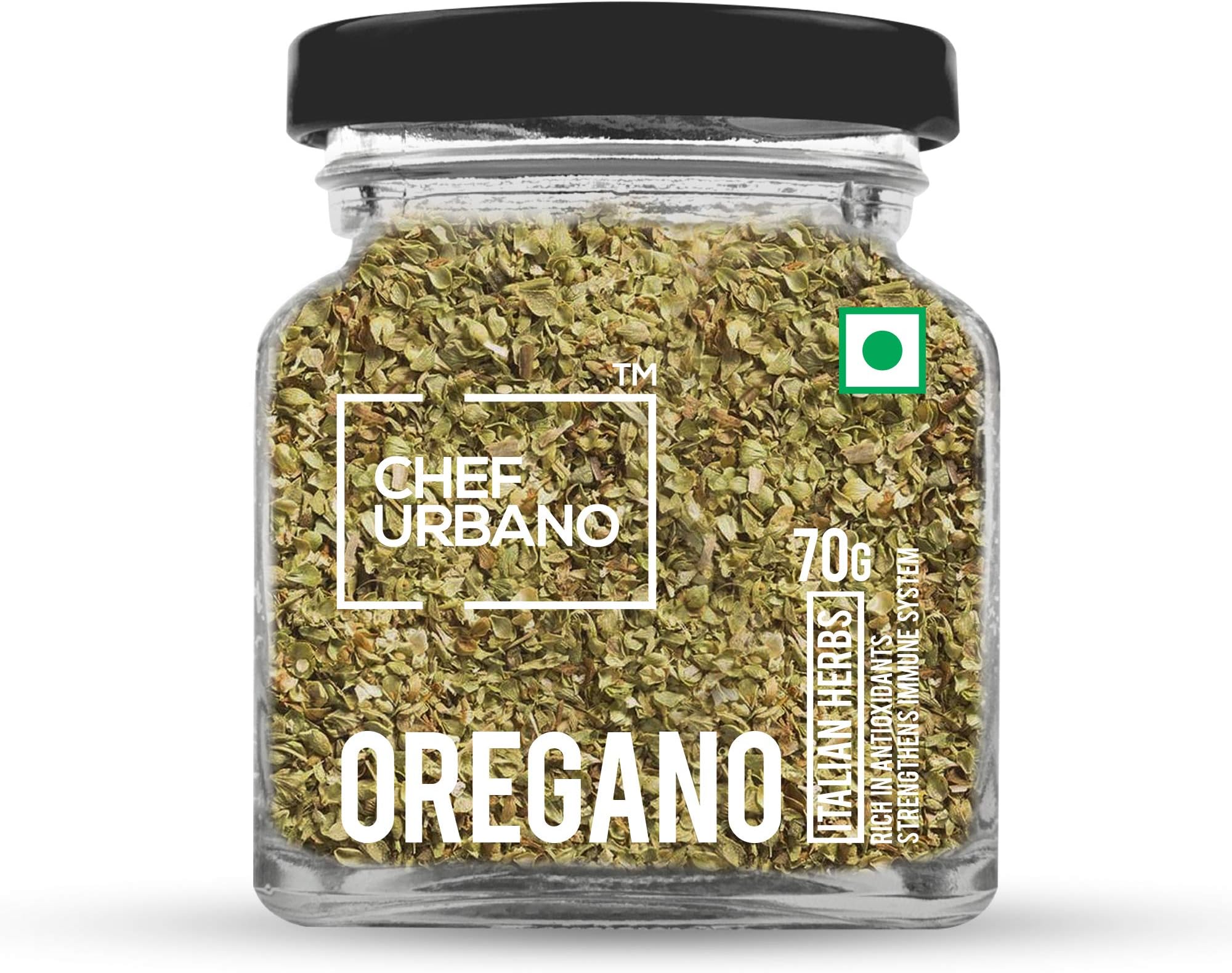 Oregano 70 g | Italian Herbs | Pizza and Pasta Seasoning | Premium Herbs and Spices | Flakes/Leaves | Glass Bottle