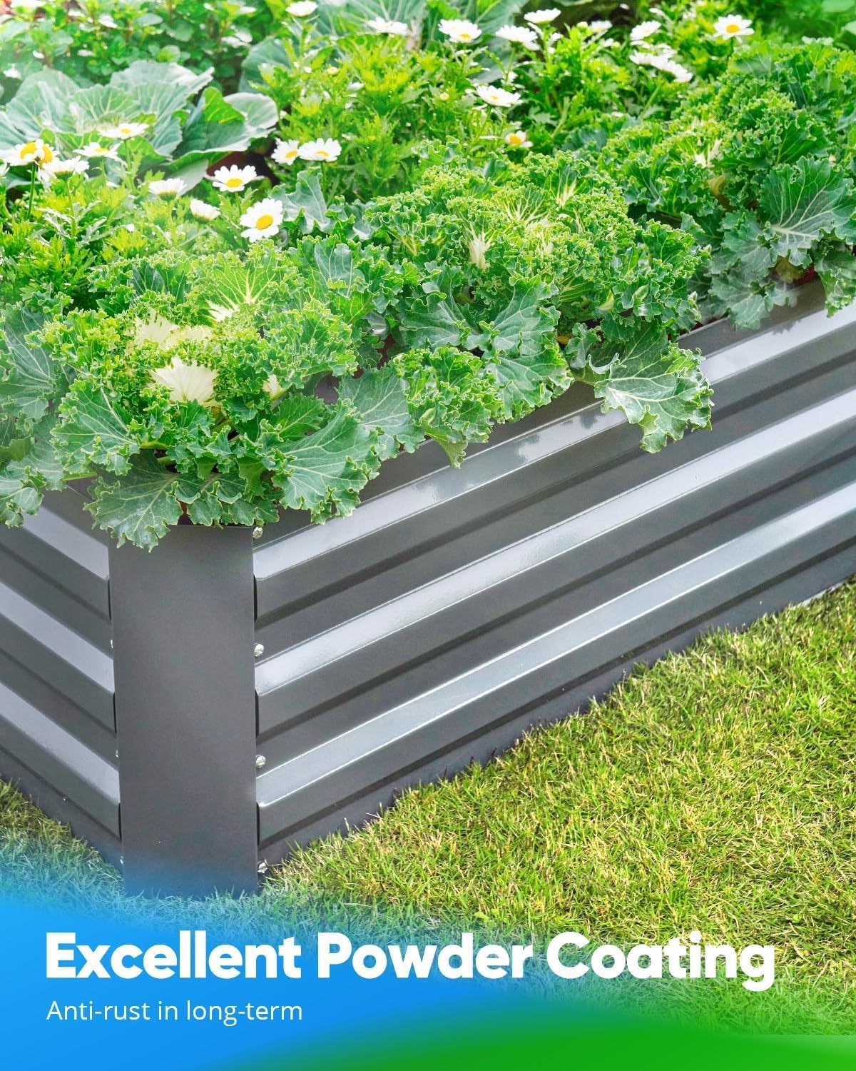 Quictent Galvanized Raised Garden Bed with Crop Cage Plant Protection Net Tent and Shade Cloth Kit Metal Planter Box Bottomless Planting Vegetables Outdoor Backyard Included T Tags Wing Nuts 4x3x1 Ft