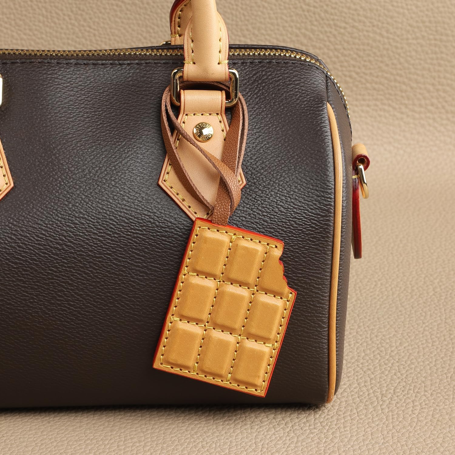 Chocolate Bag Charms,Leather Bag Charm,Purse Charms for Handbags、Crossbody Bags, Cute Bag Accessories Gifts for Women