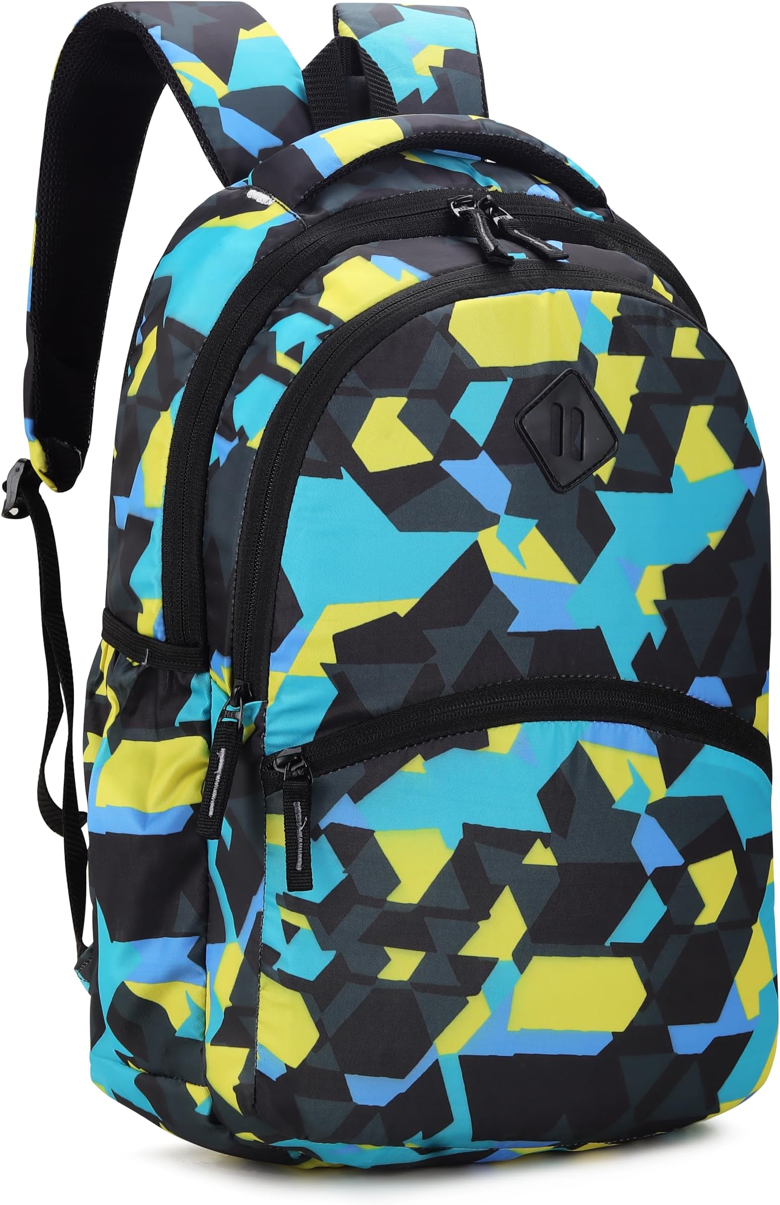 Polyester Backpack, Yellow, Medium, Casual Style, Multiple Compartments, Adjustable Straps, 20L Capacity, for School and Daily Commute