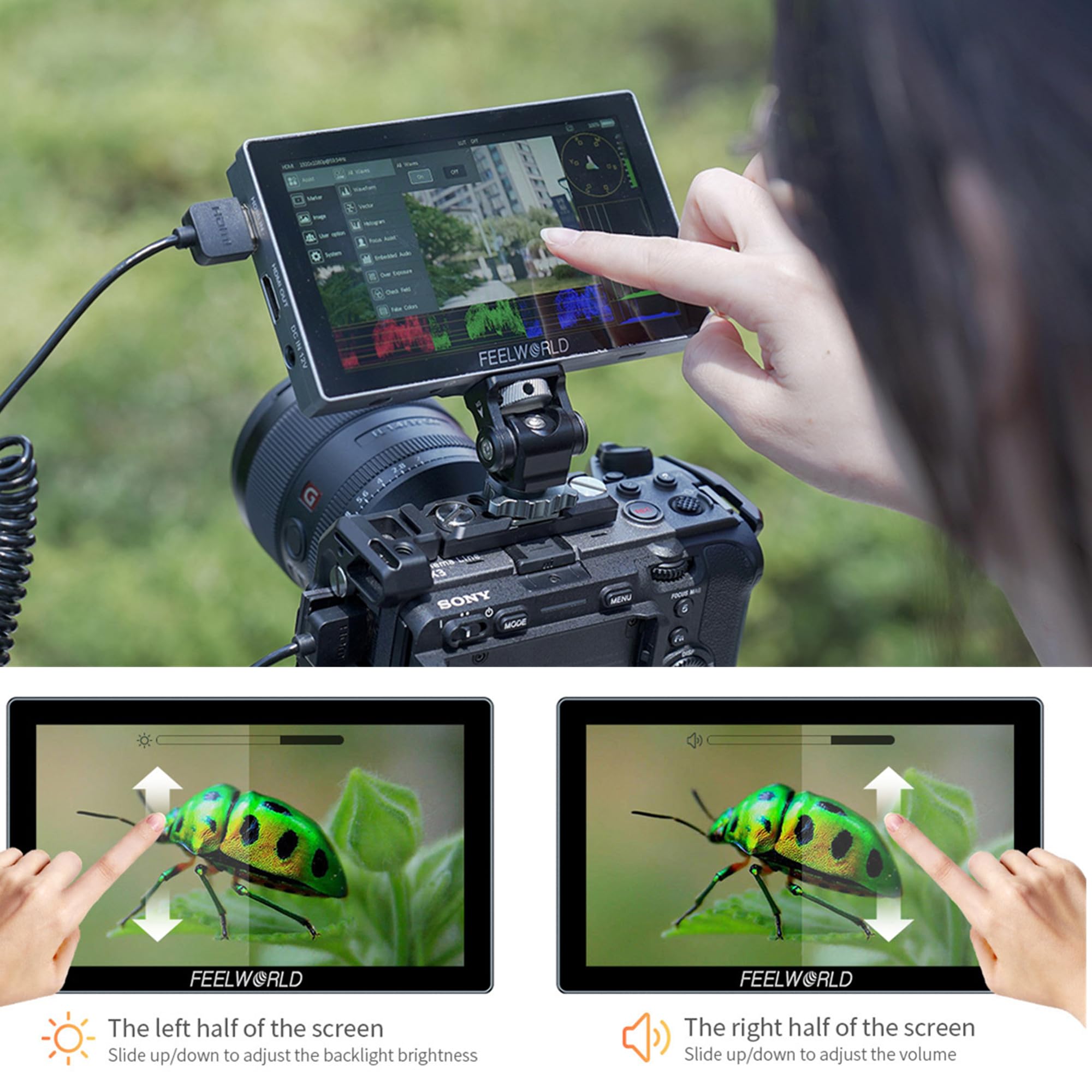 Amazon.co.jp: FEELWORLD P6X カメラビデオ モニター 5.5インチ