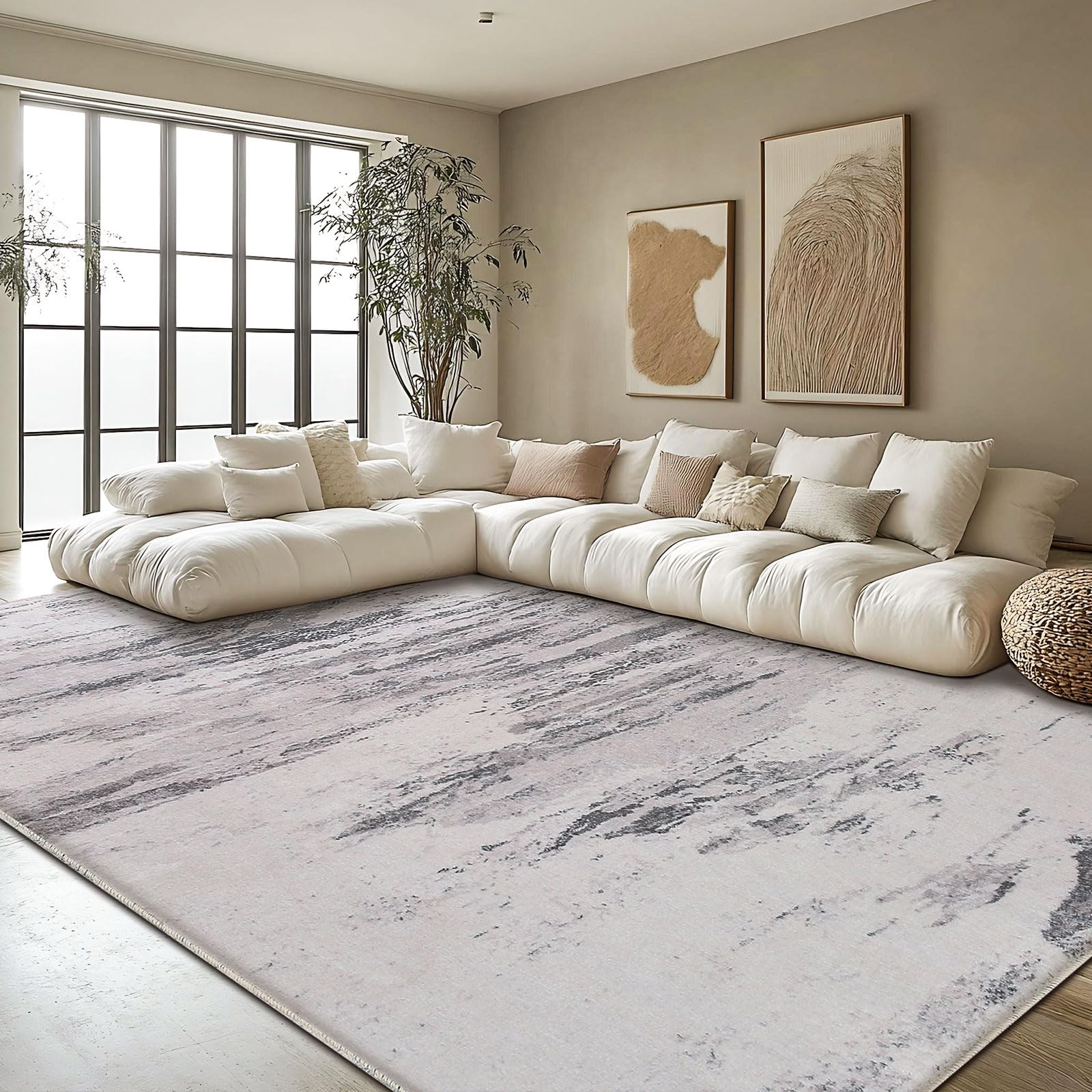 Tappeto Salotto pelo corto Moderno Tappeti Camera da letto Antiscivolo lavabile Astratto Tappeto Sala Morbido (Colore astratto/Multi, 200 x 300 cm)