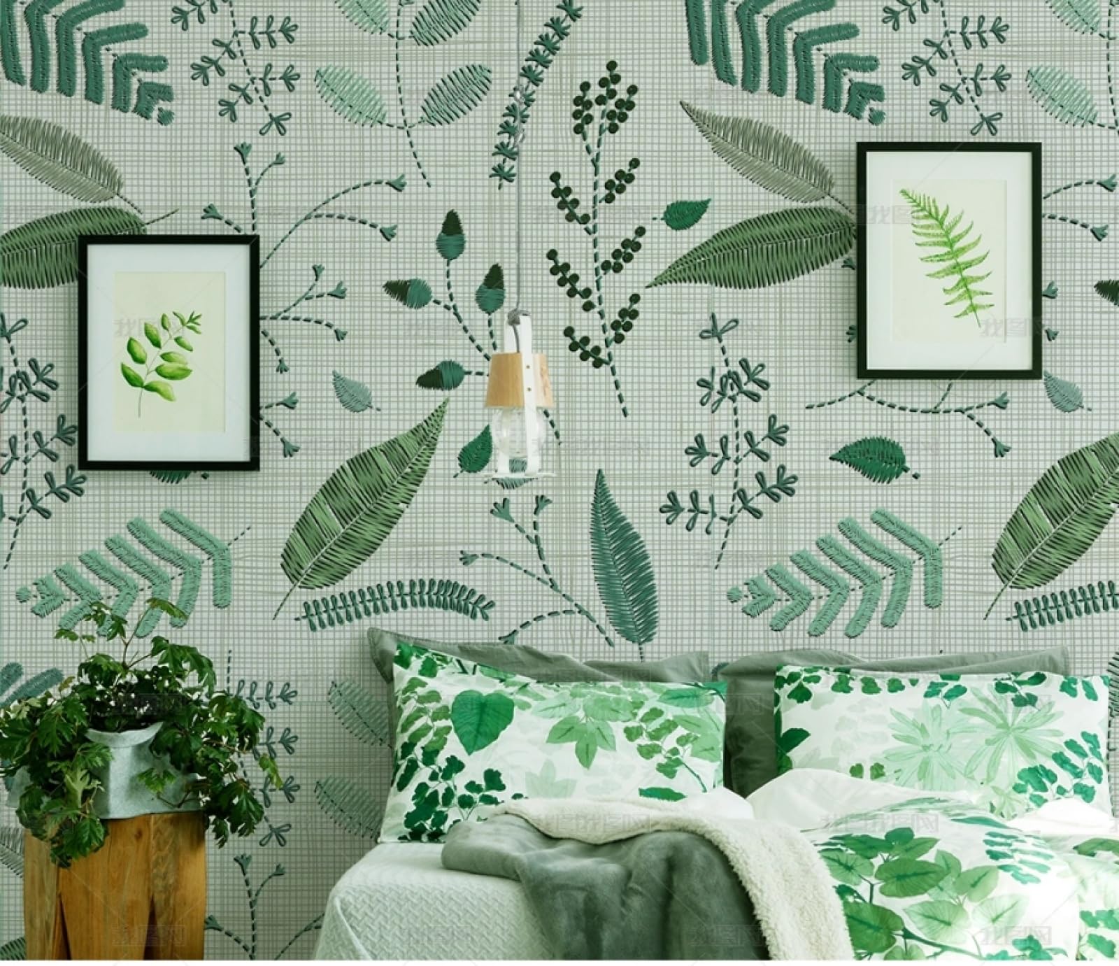 Papier peint autocollant feuilles étanche pour protéger et embellir les murs humides