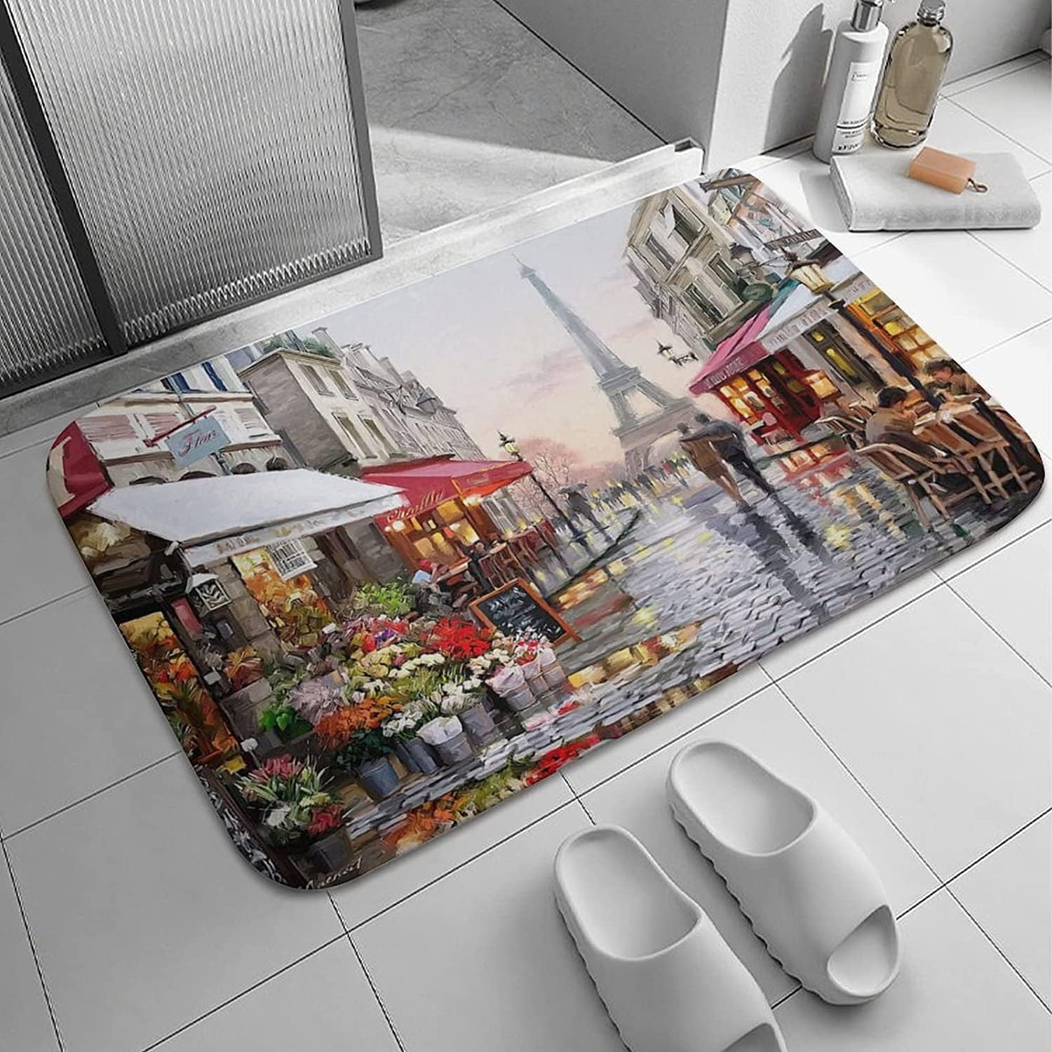 Paris Bath Mats NonSlip Absorbent Microfiber Soft Plush