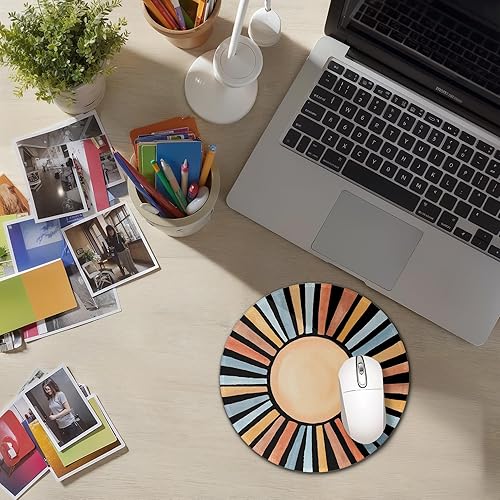 Miniatura 4 de Alfombrilla de mouse boho Sunshine, alfombrilla de mouse estética retro colorida para escritorio, hogar, oficina, computadora, laptop, suministros