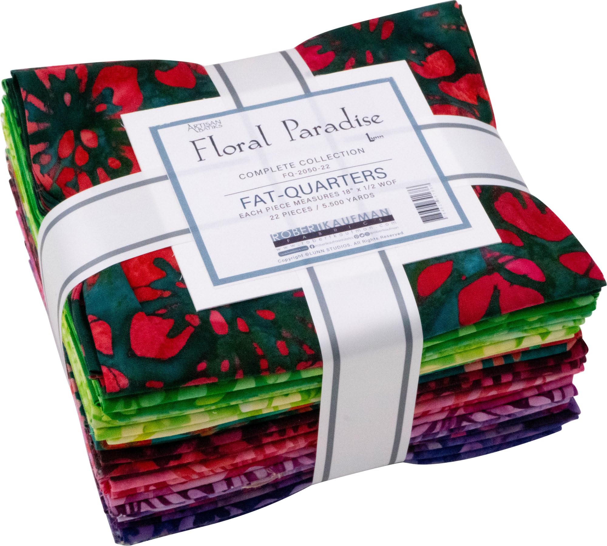 Lunn Studios Artisan Batiks Floral Paradise 22 Fat Quarters Robert Kaufman Fabrics FQ-2050-22