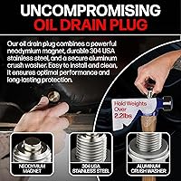 Vista 8 de Votex - Hecho en EE. UU. - DP007-8 Tapón de drenaje de aceite magnético de neodimio de acero inoxidable para motor, se ajusta a Can Am