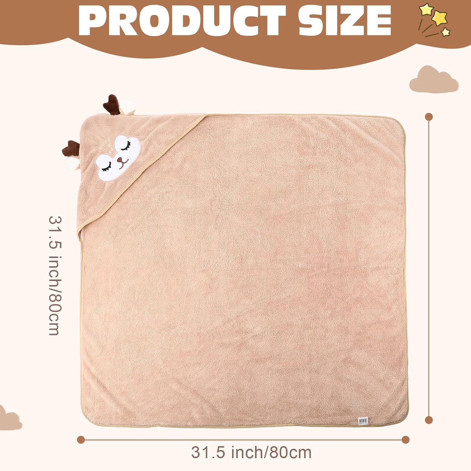 6 Pack Baby Bath Towels Set 31.5 x 31.5 Inch Baby Hooded Towel Coral Fleece Soft Absorbent Toddler Hooded Bath Blanket for Newborn Boy Girl Shower Kids Infant Gift(Multicolor,Classic)