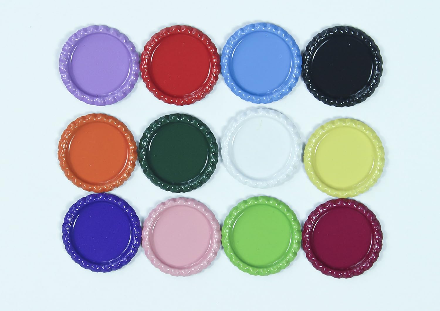 ALL in ONE Flattened Bottle Caps in Double Sides Printed for Crafting Bows Magnets Pendant and Medals (100pcs Mixed Color Caps) image 2