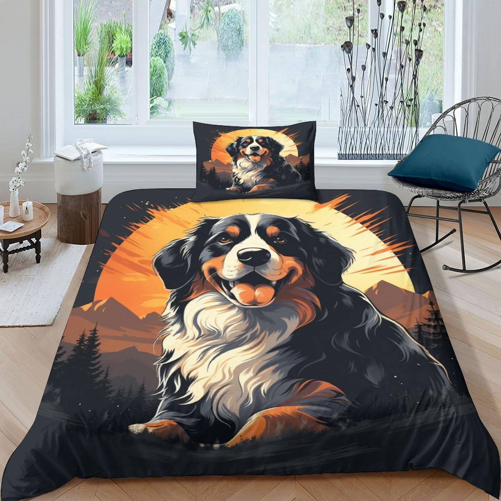 Parure de lit housse de couette en microfibre douce 135 x 200 cm lit simple ado enfant